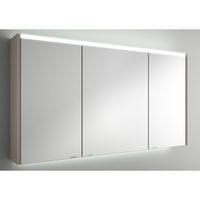 Muebles Ally spiegelkast met verlichting bovenkant 122x66cm taupe - thumbnail