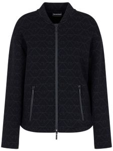 Emporio Armani veste bomber à imprimé graphique - Noir