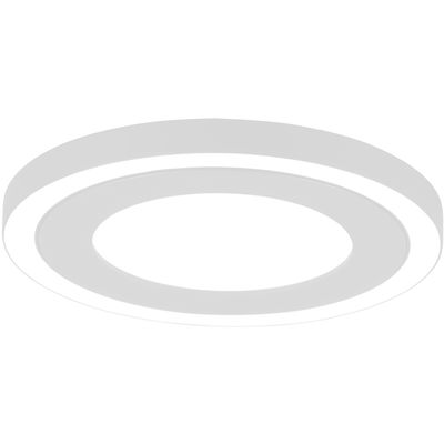 LED Plafondlamp - Plafondverlichting - Trion Coman - 17W - Natuurlijk Wit 4000K - Rond - Mat Wit - Kunststof