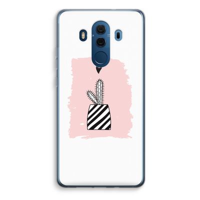 Zwart-wit cactus: Huawei Mate 10 Pro Transparant Hoesje