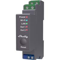 Shelly pro 2 relais (2-kanaals, wifi, lan, bluetooth)