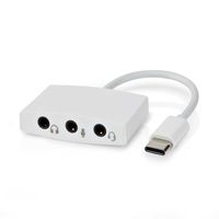 USB-C© Adapter | USB 2.0 | USB-C© Male | 3,5 mm Female | 0.10 m | Rond | Vernikkeld | ABS / PVC - thumbnail