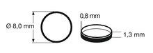 fleischmann 648009 Traction tyre 1 (pcs/stuks/Stück) H0. Outer diameter 16,4 mm, width 1,3 mm