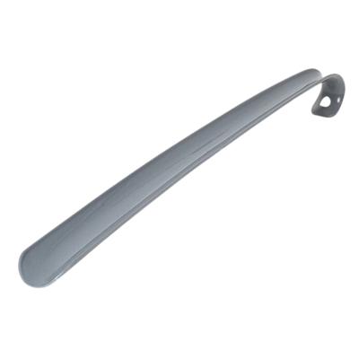 Gerimport Schoenlepel - 43 cm - kunststof - zilver - met haak - instaphulp - schoenen