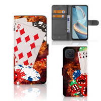 OPPO Reno4 Z Wallet Case met Pasjes Casino