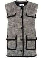 MSGM veston en tweed - Noir