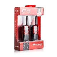 Midland XT10 twee-weg radio 16 kanalen 446.00625 - 446.09375 MHz Zwart, Rood - thumbnail