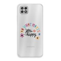 Happy days: Samsung Galaxy A22 4G Transparant Hoesje