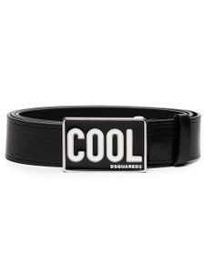 DSQUARED2 ceinture en cuir à plaque Cool - Noir