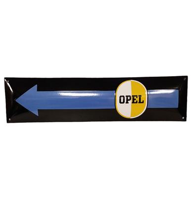 Opel Pijl Emaille Bord - 60 x 15cm