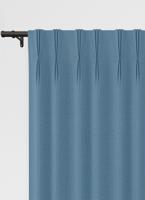 Staba gordijn - Washed Blue met Driedubbele plooi