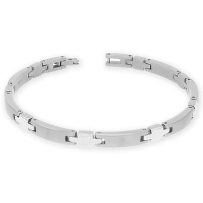 Boccia 03026-01 Armband titanium zilverkleurig 20 cm