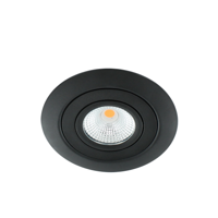 LED spot XL kantelbaar 5Watt rond ZWART IP65 dimbaar