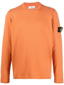 Stone Island pull à patch logo - Orange