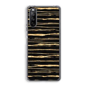 Gouden strepen: Sony Xperia 10 III Transparant Hoesje