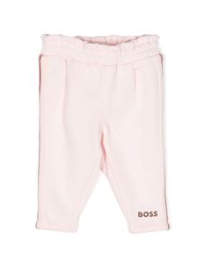 BOSS Kidswear pantalon de jogging en coton à détail logo - Rose