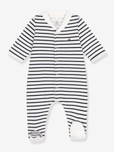 Pyjama in tubique PETIT BATEAU marineblauw, gestreept