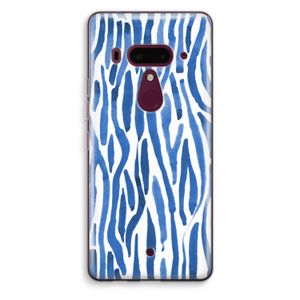 Blauwe nerven: HTC U12+ Transparant Hoesje
