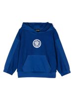 Emporio Armani Kids hoodie à patch logo - Bleu - thumbnail