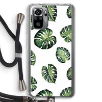 Tropische bladeren: Xiaomi Redmi Note 10S Transparant Hoesje met koord
