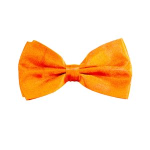 Carnaval verkleed vlinderstrikje zijdeglans - oranje - polyester - heren/dames