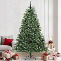 VidaXL Kunstmatige inklapbare kerstboom groen 240 cm pvc en metaal