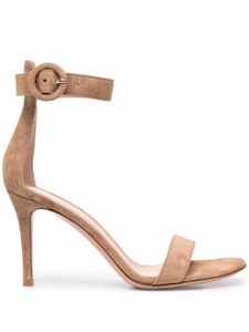 Gianvito Rossi sandales Portofino en daim 85 mm - Tons neutres