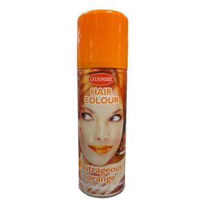 Haarspray of haarverf - kleur oranje - verkleed accessoires - 125 ml - volwassenen en kinderen