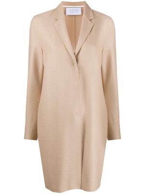 Harris Wharf London manteau à fermeture dissimulée - Marron