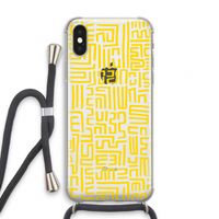 Majorelle Blue Print: iPhone XS Transparant Hoesje met koord