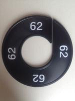 Maatring 9cm zwart/wit 62