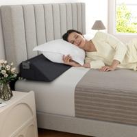 Kussenwig 2 Zijzakken Trapeziumvormige Wig om de Opening (0-20 cm) Tussen Matras en Hoofdeinde/Wand te Dichten (Grijs 137 x 25 x 13 cm)
