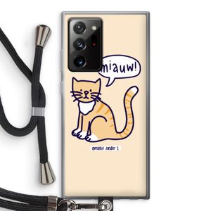 Miauw: Samsung Galaxy Note 20 Ultra / Note 20 Ultra 5G Transparant Hoesje met koord