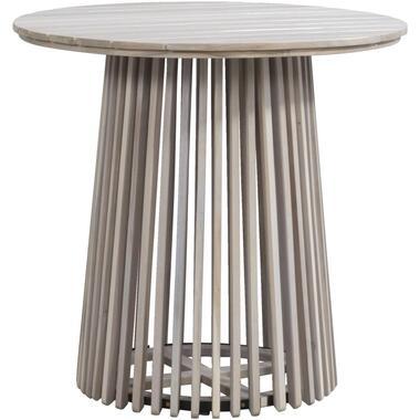 Tuintafel Saône - acacia/greywash - 76xØ80 cm - Leen Bakker
