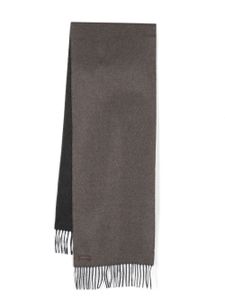 Canali logo-appliqué cashmere-blend scarf - Marron