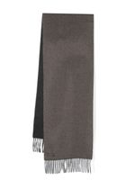 Canali logo-appliqué cashmere-blend scarf - Marron