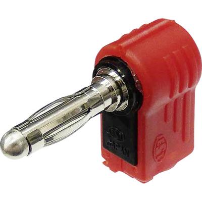 TRU COMPONENTS Banaanstekker Stekker, haaks Stift-Ø: 4 mm Rood 1 stuk(s)