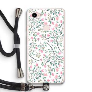 Sierlijke bloemen: Pixel 3 XL Transparant Hoesje met koord