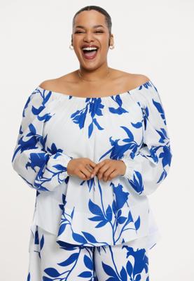 Yoek Top FIORELLINA | Indigo | Maat 42/44
