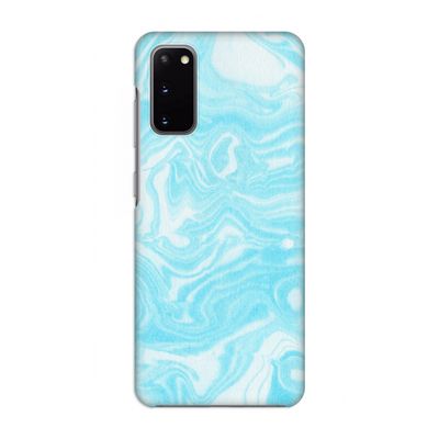 Waterverf blauw: Volledig geprint Samsung Galaxy S20 Hoesje