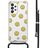 Samsung Galaxy A53 hoesje met koord - Smileys