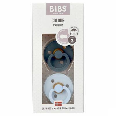 Bibs 3 Fopspeen Duo Iron Baby Blue