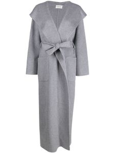 P.A.R.O.S.H. hooded cashmere maxi coat - Gris