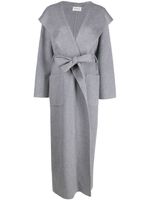 P.A.R.O.S.H. hooded cashmere maxi coat - Gris - thumbnail