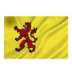 Provincie Zuid Holland vlag - 100 x 150 cm - polyester - met ringen