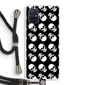 Musketon Skulls: Samsung Galaxy A71 Transparant Hoesje met koord
