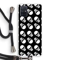 Musketon Skulls: Samsung Galaxy A71 Transparant Hoesje met koord