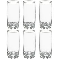 Set van 6x stuks longdrink glazen Tin 380 ml van glas - Longdrinkglazen - thumbnail