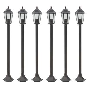 VidaXL Paalverlichting voor tuin e27 110 cm aluminium brons 6 st
