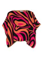 PUCCI Junior poncho à motif abstrait - Rose - thumbnail